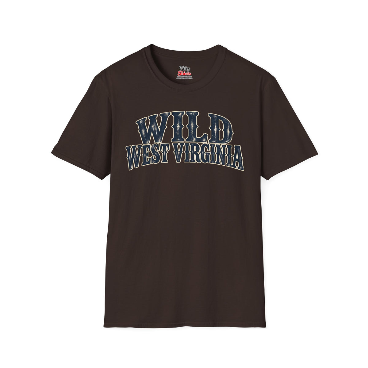 Wild West Virginia Unisex Softstyle T Shirt State Name Graphic Tee