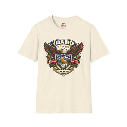 Idaho Americana Eagle Unisex Softstyle T Shirt State Pride Graphic Tee Collections FS03