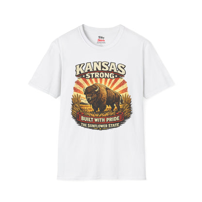 Kansas Strong Unisex Softstyle T Shirt State Pride Graphic Tee Collections FS03
