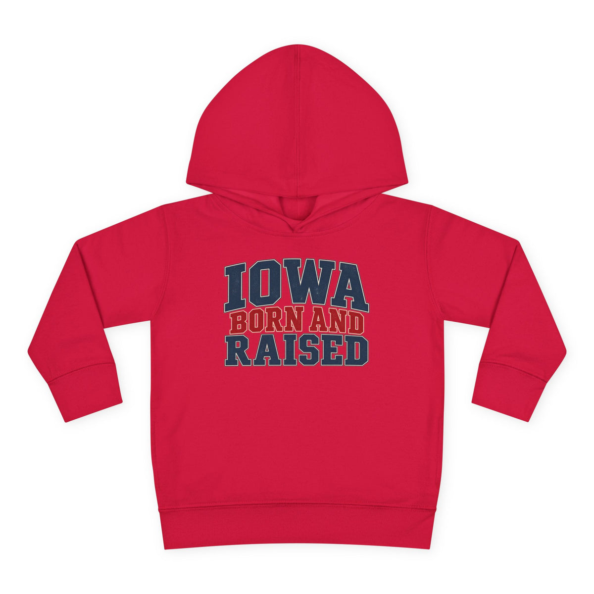 Iowa Born and Raised Classic Heritage Unisex Toddler Pullover Fleece Hoodie