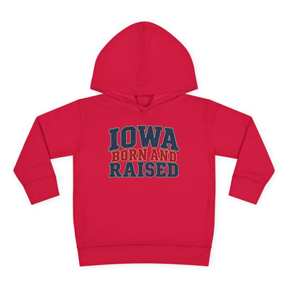 Iowa Born and Raised Classic Heritage Unisex Toddler Pullover Fleece Hoodie