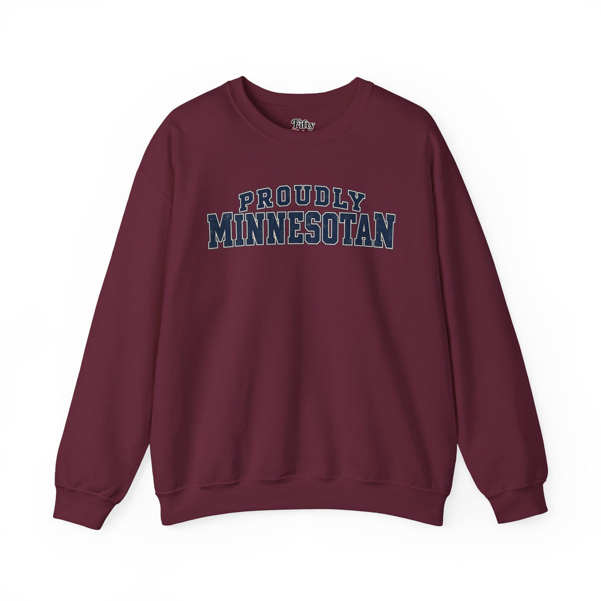 Proudly Minnesotan Minnesota Unisex Crewneck Sweatshirt State Name Graphic
