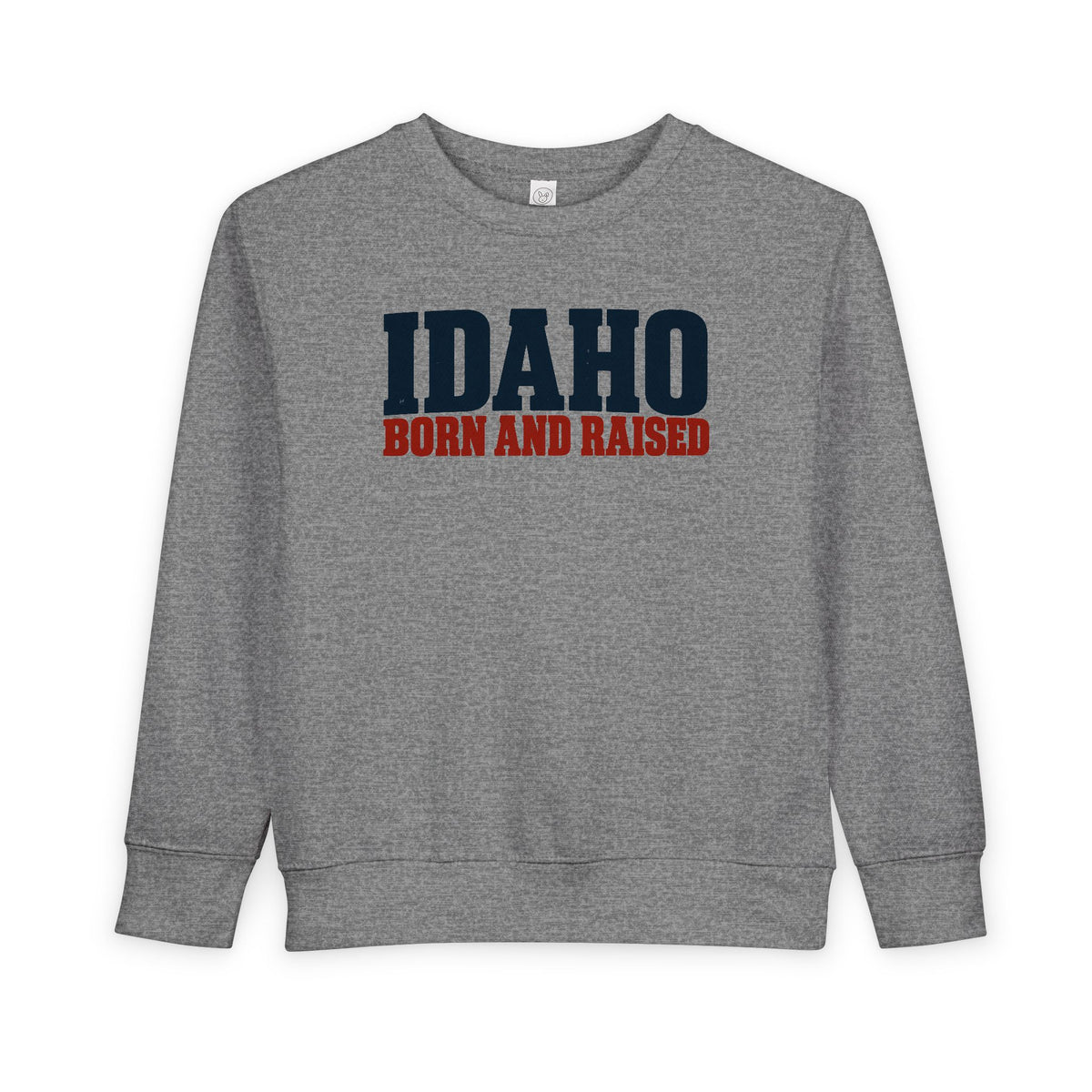 Idaho Born and Raised Rustic Americana Unisex Toddler Sweatshirt