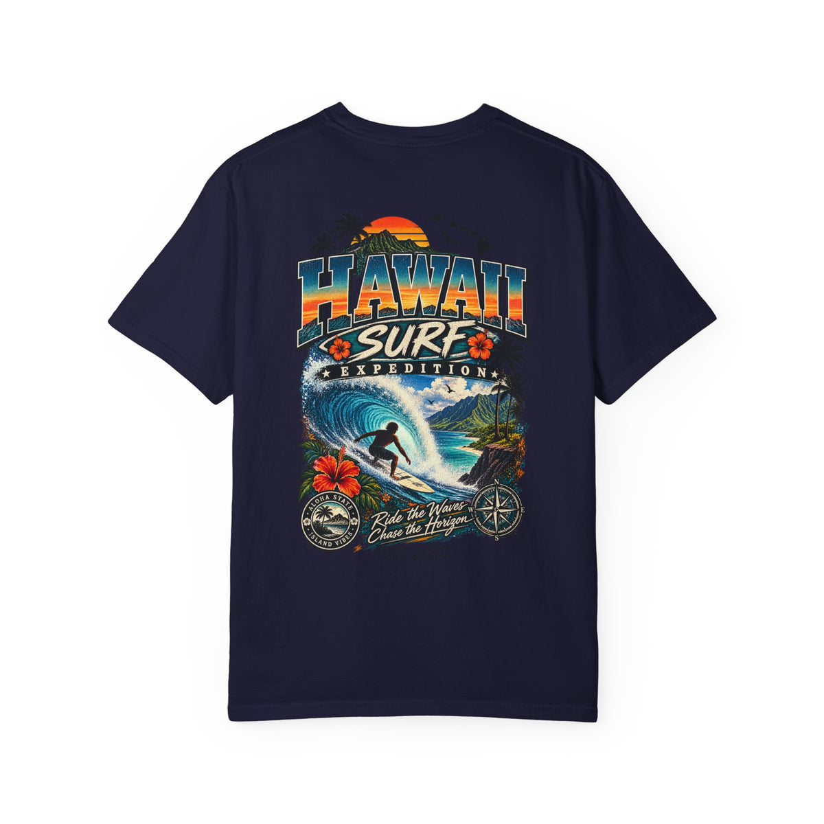 Hawaii Surf Expedition Unisex Comfort Color 1717 Streetwear Graphic Tee
