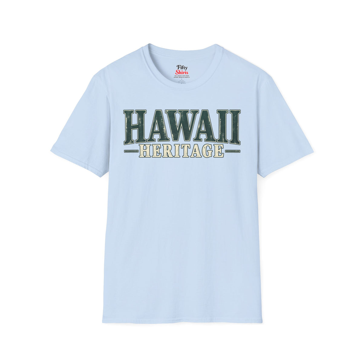 Hawaii Heritage Unisex Softstyle T Shirt State Name Graphic Tee