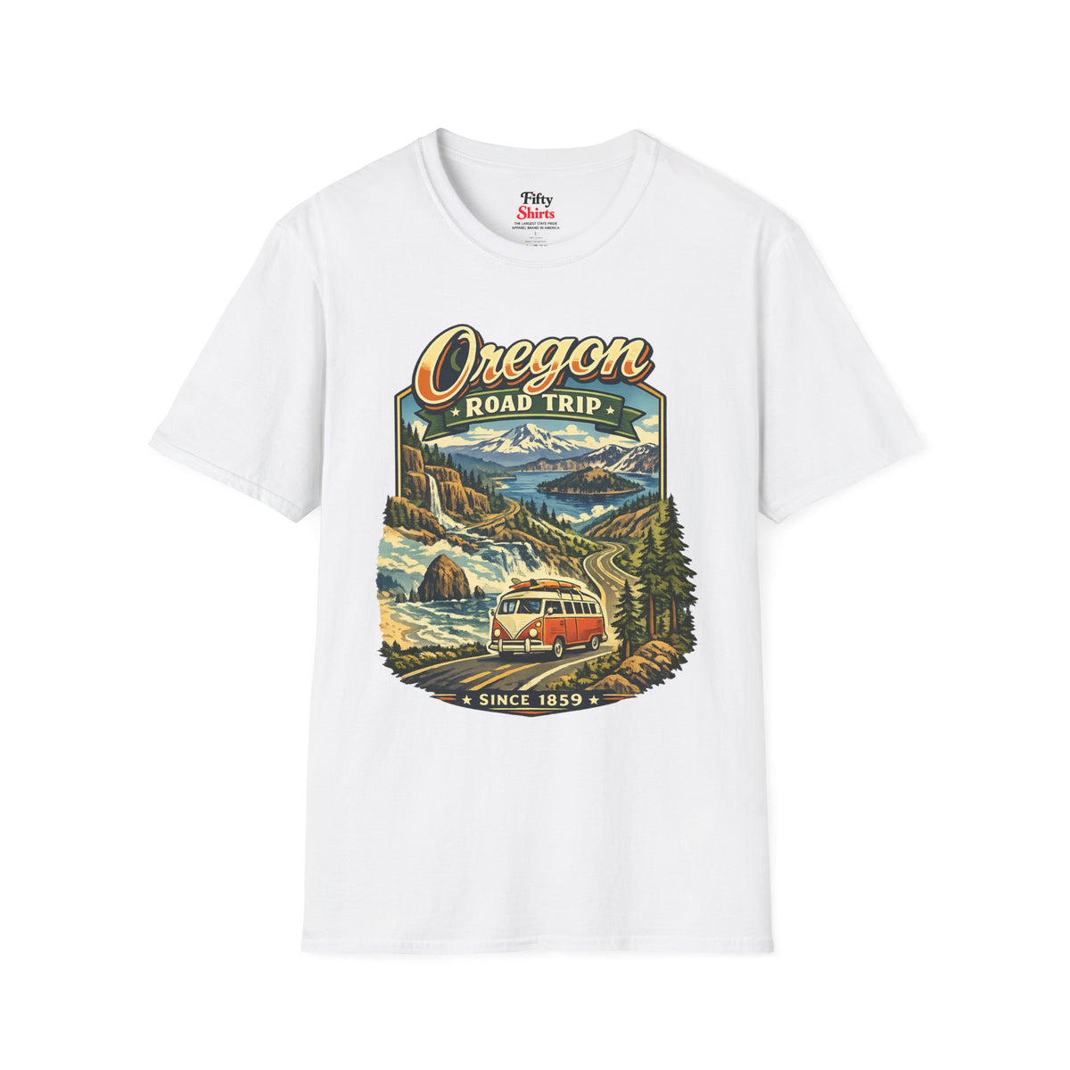 Oregon Road Trip Unisex Softstyle T Shirt State Pride Graphic Tee Collections FS03