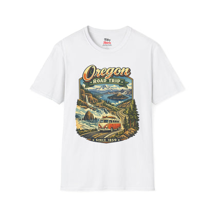 Oregon Road Trip Unisex Softstyle T Shirt State Pride Graphic Tee Collections FS03