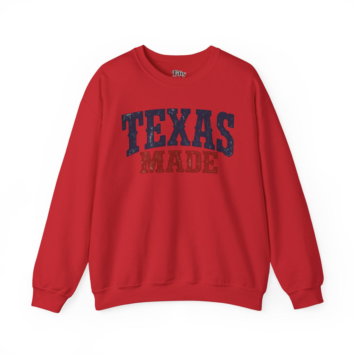 Texas Made Unisex Crewneck Sweatshirt State Name Graphic