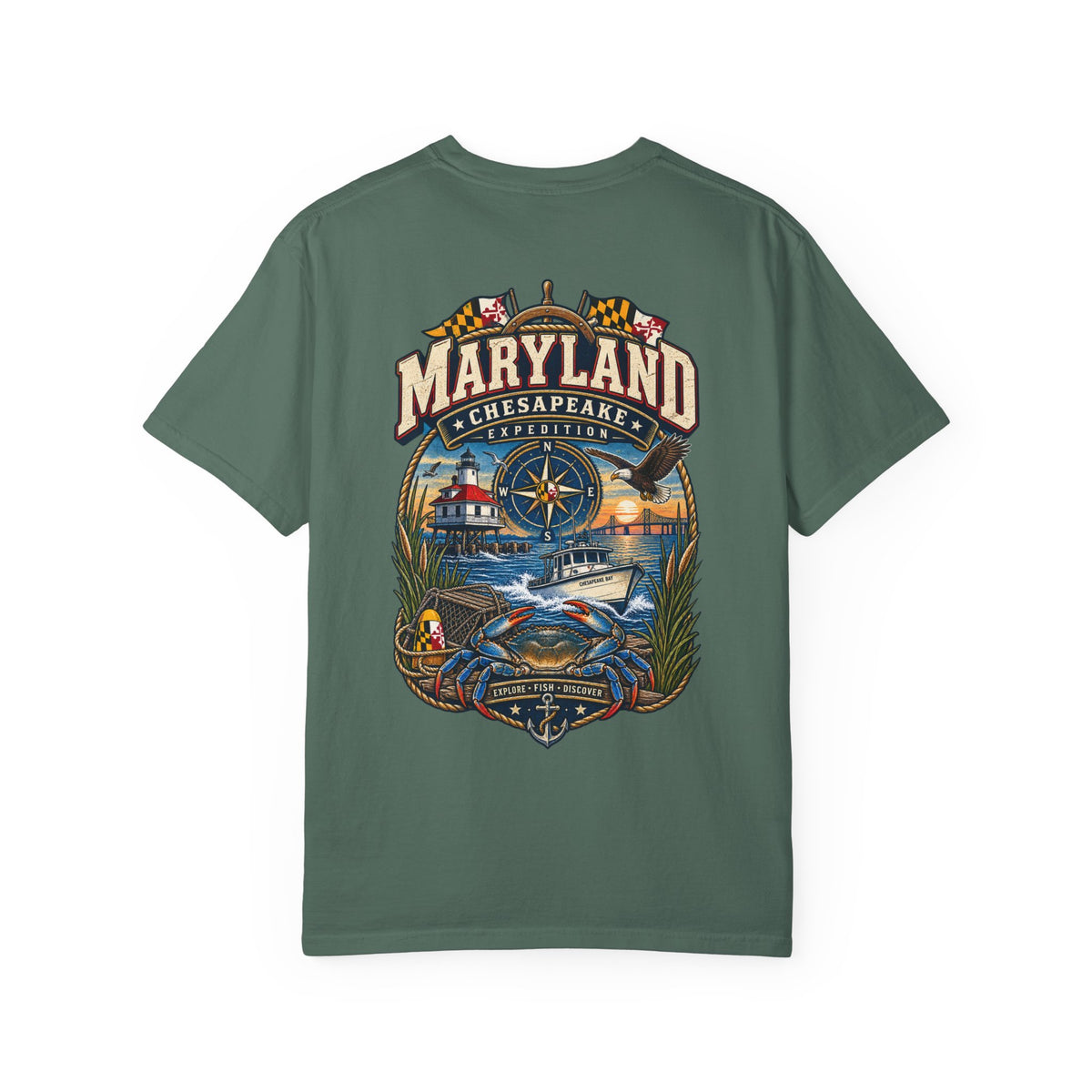 Maryland Bay Expedition Unisex Comfort Color 1717 Streetwear Graphic Tee