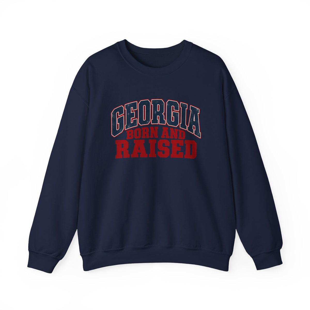 Georgia Born and Raised Rustic Southern Unisex Sweatshirt Graphic