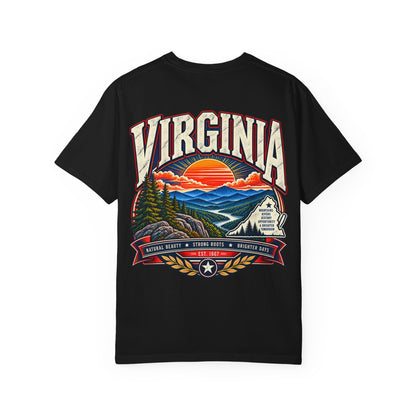 Virginia Mountains Unisex Comfort Color 1717 Streetwear Graphic Tee
