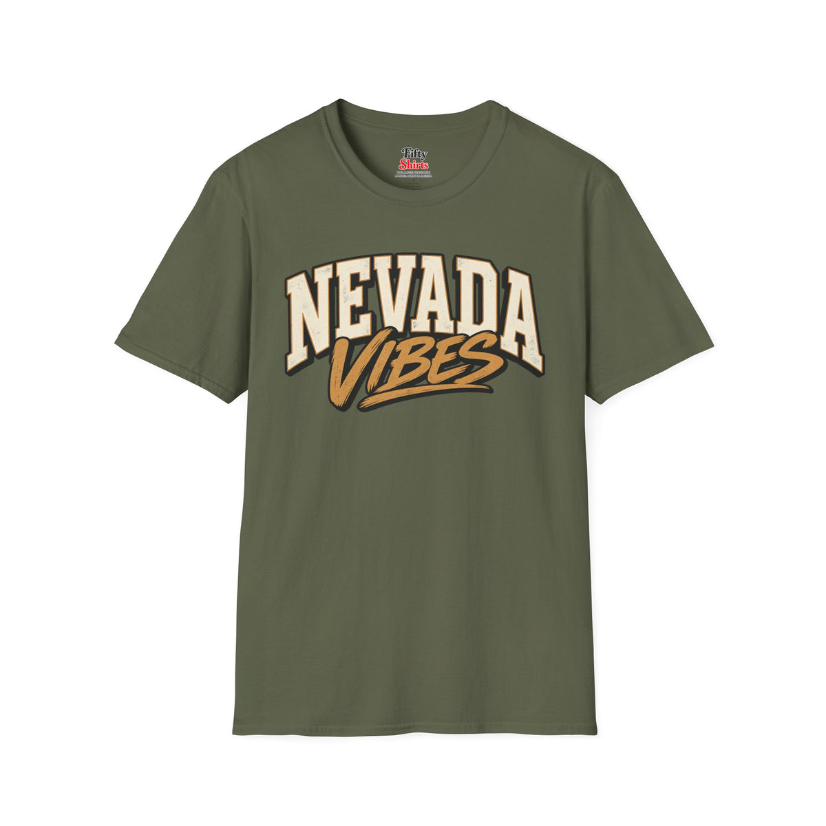 Nevada Vibes Unisex Softstyle T Shirt State Name Graphic Tee
