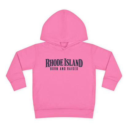 Rhode Island Born and Raised Premium Heritage Unisex Toddler Pullover Fleece Hoodie