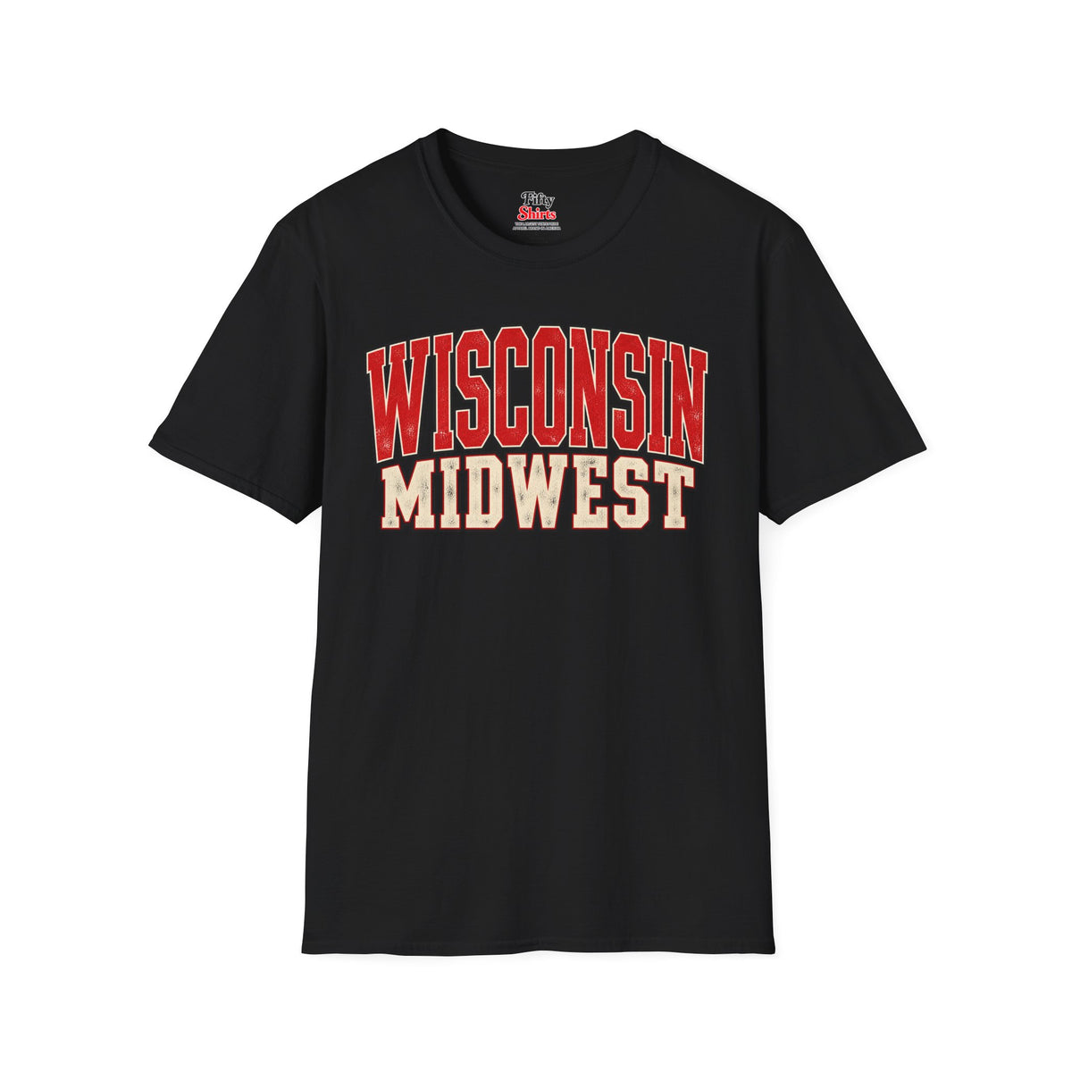 Wisconsin Midwest Unisex Softstyle T Shirt State Name Graphic Tee