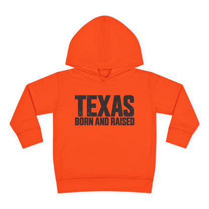 Texas Born and Raised Modern Minimal Unisex Toddler Pullover Fleece Hoodie