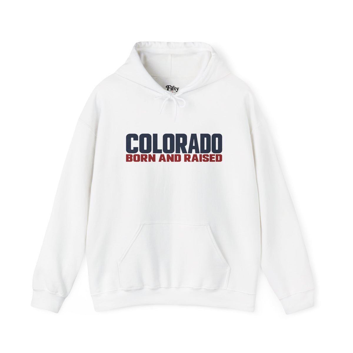 Colorado Born and Raised Minimal Modern Unisex Hoodie Graphic