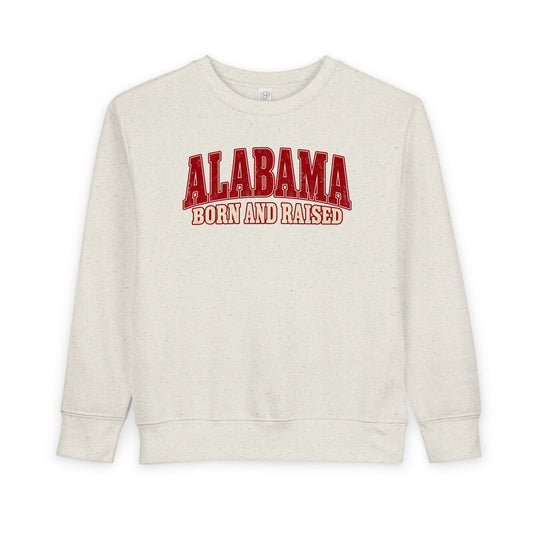 Alabama Born and Raised Classic Southern Heritage Unisex Toddler Sweatshirt