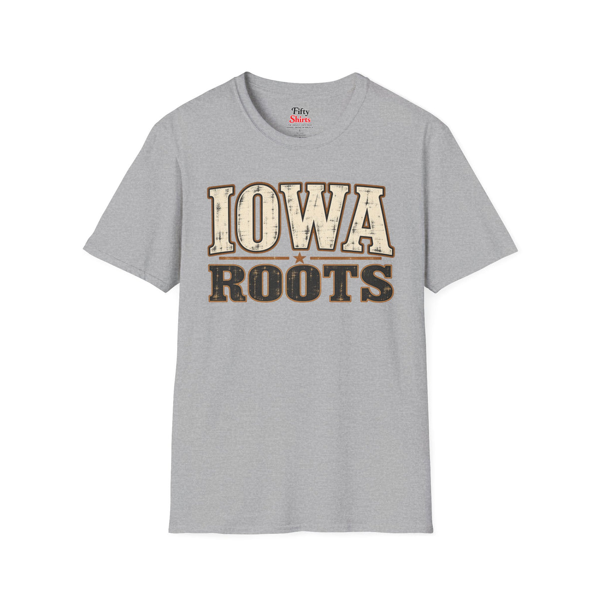 Iowa Roots Unisex Softstyle T Shirt State Name Graphic Tee