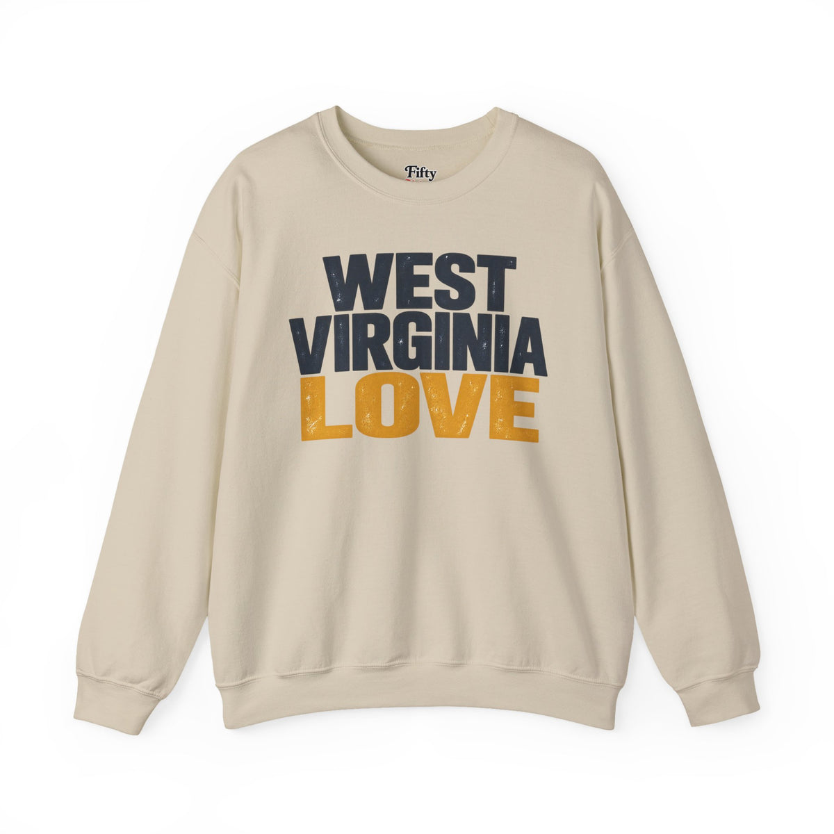 West Virginia Love Unisex Crewneck Sweatshirt State Name Graphic