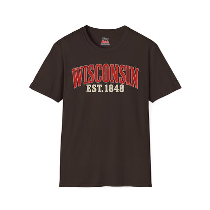 Wisconsin Est 1848 Unisex Softstyle T Shirt State Name Graphic Tee