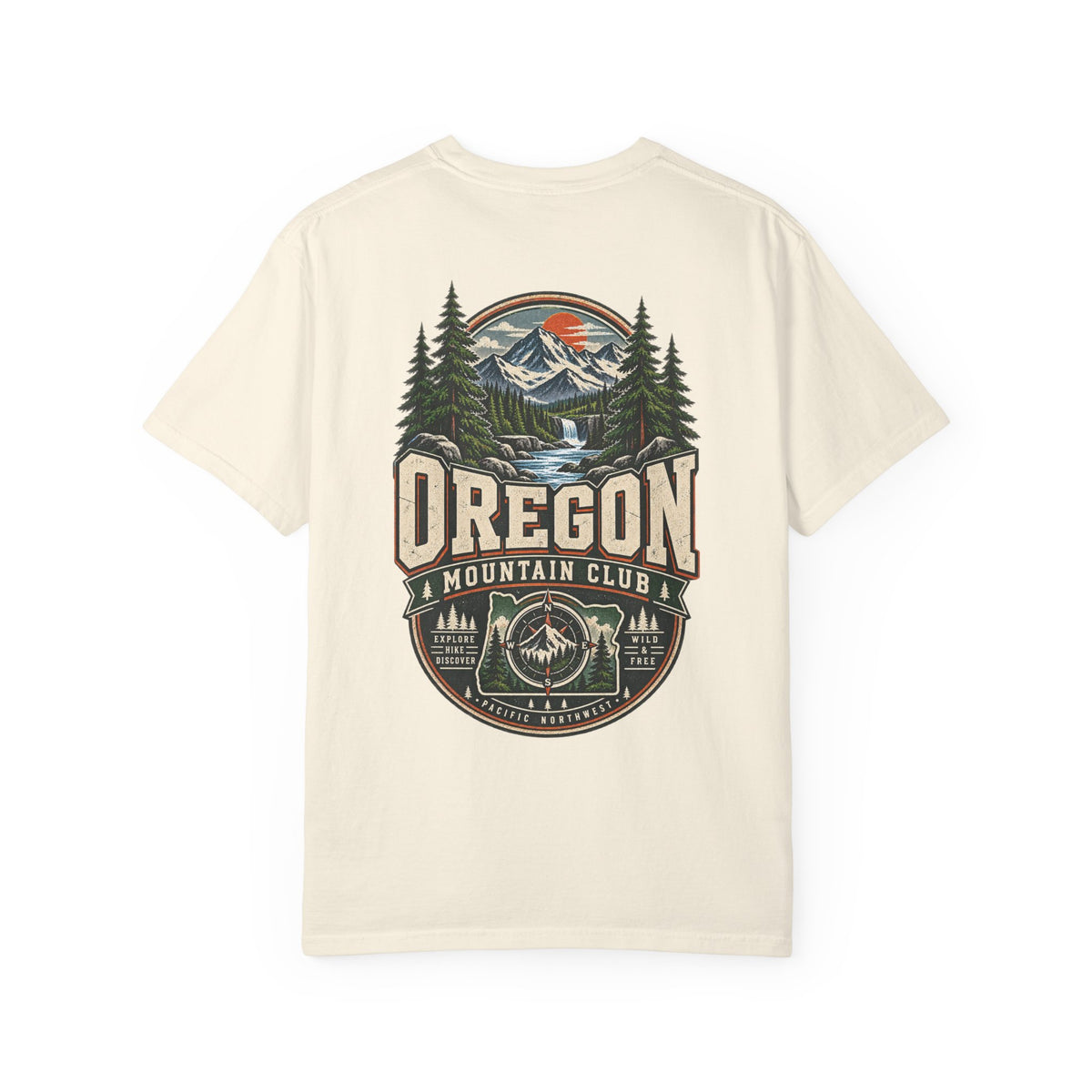 Oregon Mountain Club Unisex Comfort Color 1717 Streetwear Graphic Tee