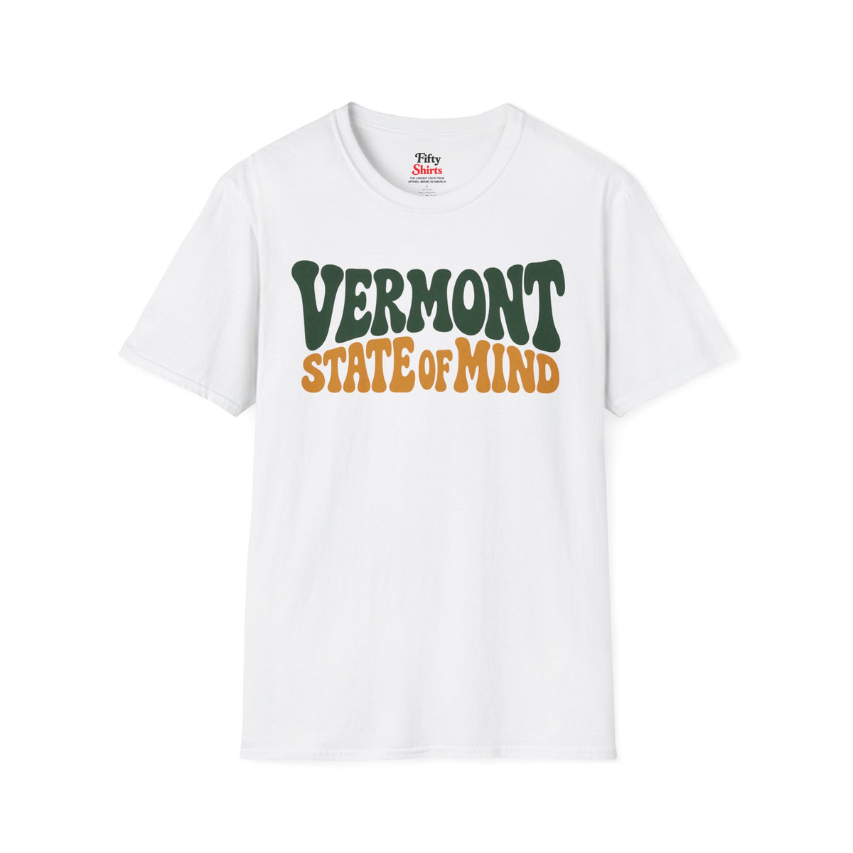 Vermont State Of Mind Unisex Softstyle T Shirt State Name Graphic Tee