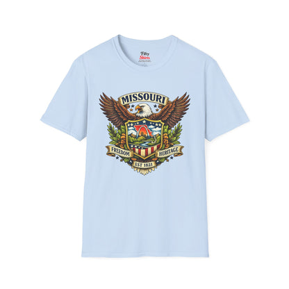 Missouri Americana Eagle Unisex Softstyle T Shirt State Pride Graphic Tee Collections FS03
