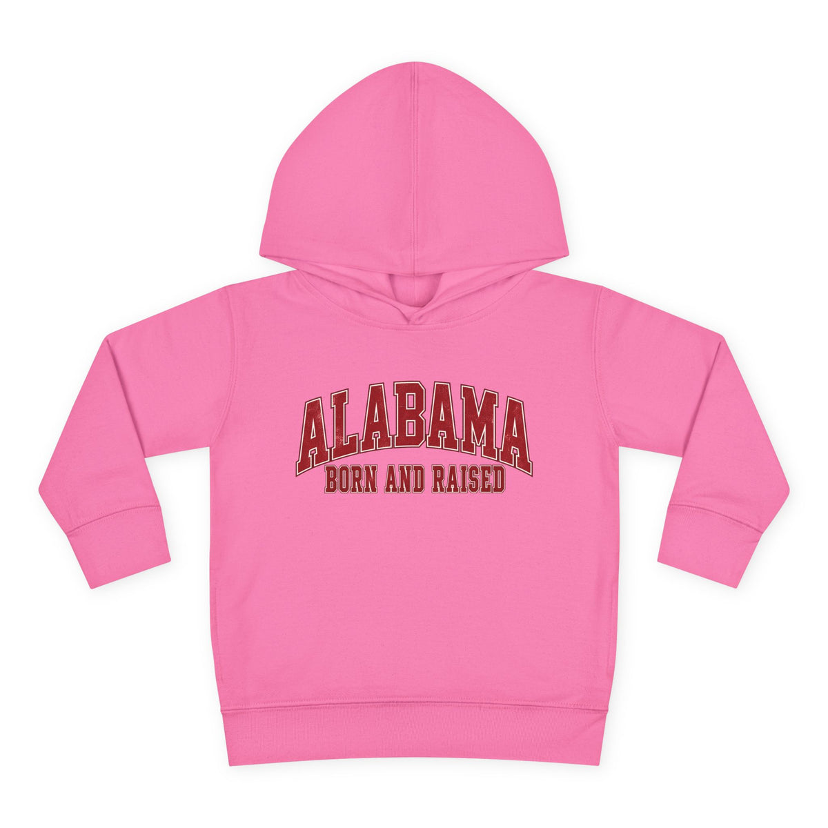 Alabama Born and Raised Collegiate Classic Unisex Toddler Pullover Fleece Hoodie