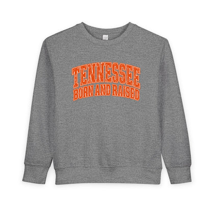 Tennessee Born and Raised Southern Collegiate Unisex Toddler Sweatshirt