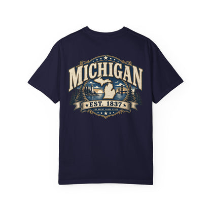 Michigan Established 1837 Unisex Comfort Color 1717 Streetwear Graphic Tee