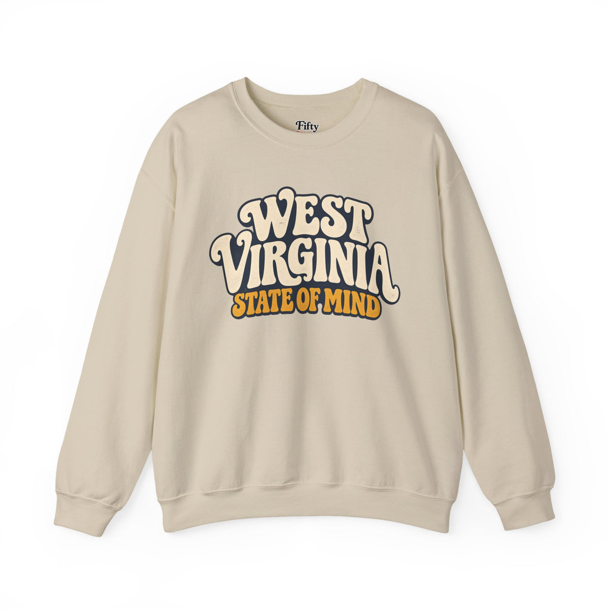 West Virginia State of Mind Unisex Crewneck Sweatshirt State Name Graphic
