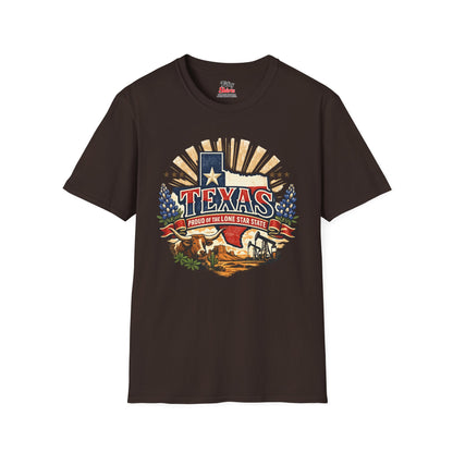 Texas State Pride Unisex Softstyle T Shirt State Pride Graphic Tee Collections FS03