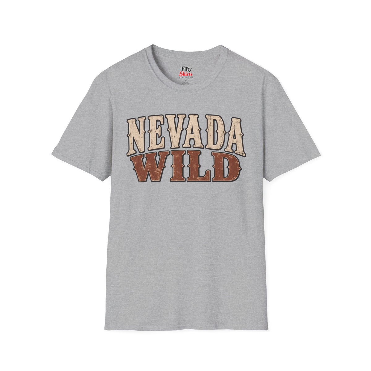 Nevada Wild Unisex Softstyle T Shirt State Name Graphic Tee