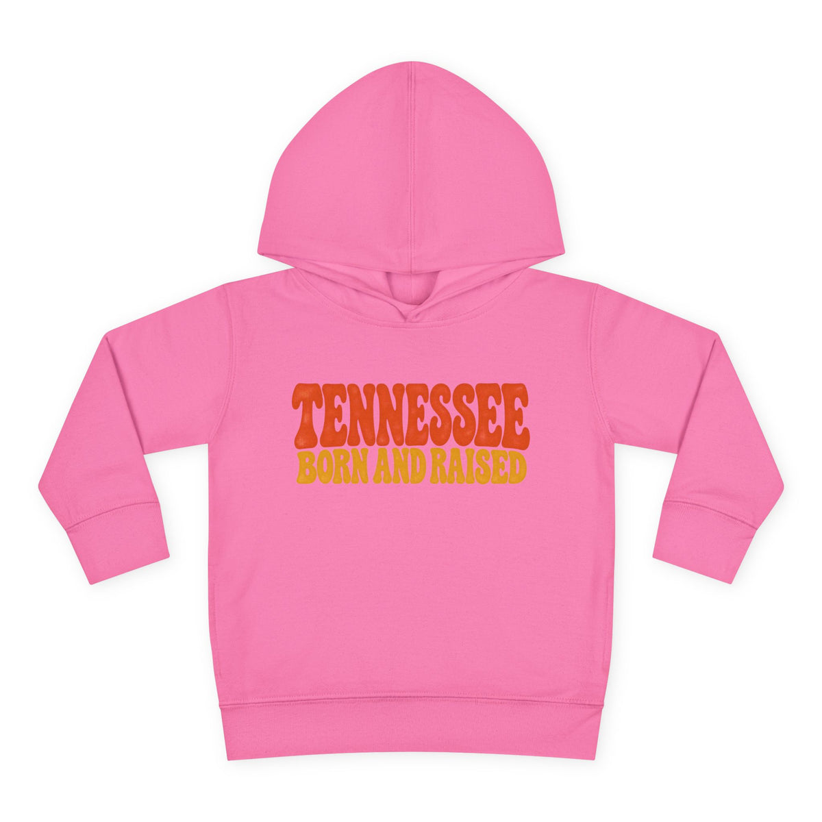 Tennessee Born and Raised Retro 1970s Unisex Toddler Pullover Fleece Hoodie