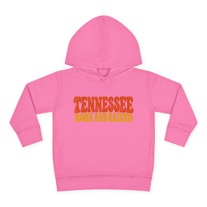 Tennessee Born and Raised Retro 1970s Unisex Toddler Pullover Fleece Hoodie
