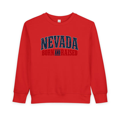 Nevada Born and Raised Premium Western Heritage Unisex Toddler Sweatshirt