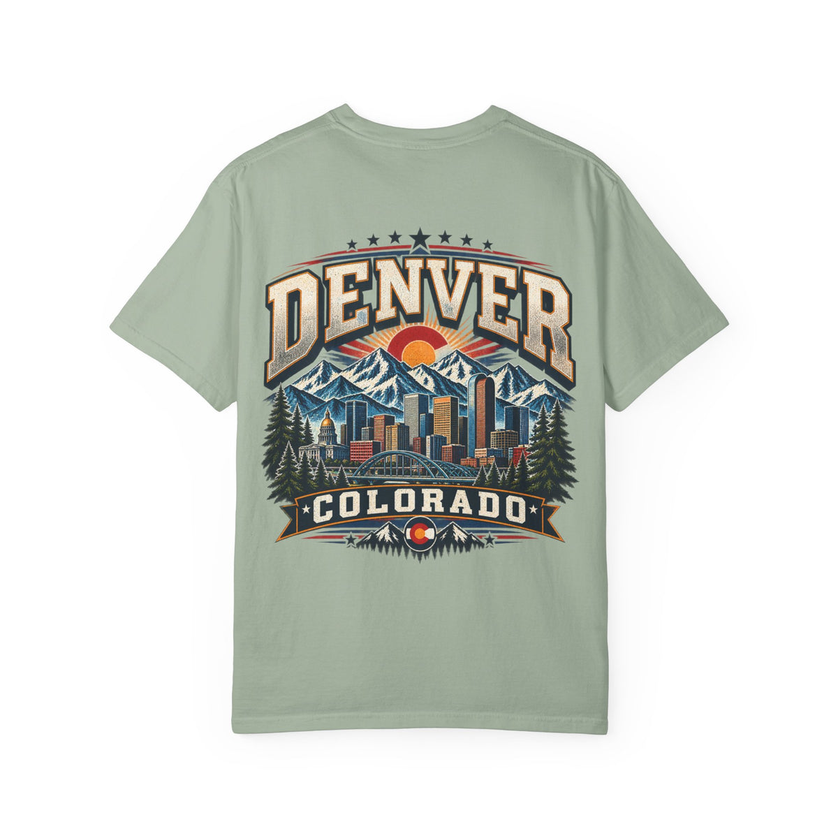 Denver Colorado  Unisex Comfort Color 1717 Streetwear Graphic Tee