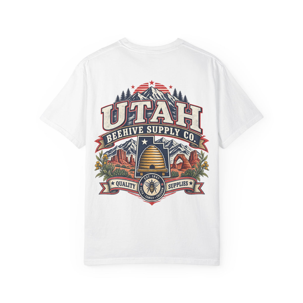 Utah Beehive Supply Co Unisex Comfort Color 1717 Streetwear Graphic Tee