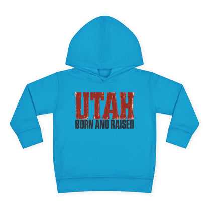 Utah Born and Raised Modern Western Streetwear Unisex Toddler Pullover Fleece Hoodie