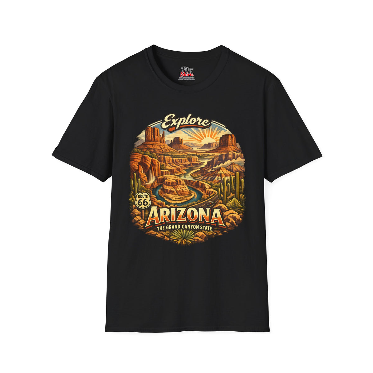 Explore Arizona Heritage Unisex Softstyle T Shirt State Pride Graphic Tee Collections FS03