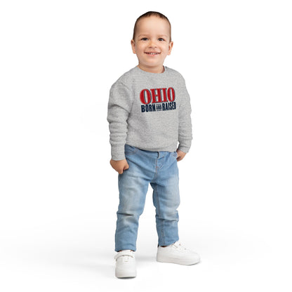 Ohio Born and Raised Premium Heritage Unisex Toddler Sweatshirt