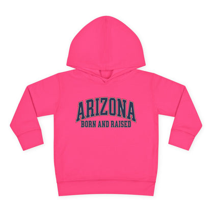Arizona Born and Raised Classic Collegiate Unisex Toddler Pullover Fleece Hoodie