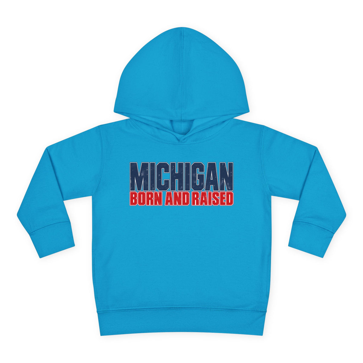 Michigan Born and Raised Modern Streetwear Unisex Toddler Pullover Fleece Hoodie