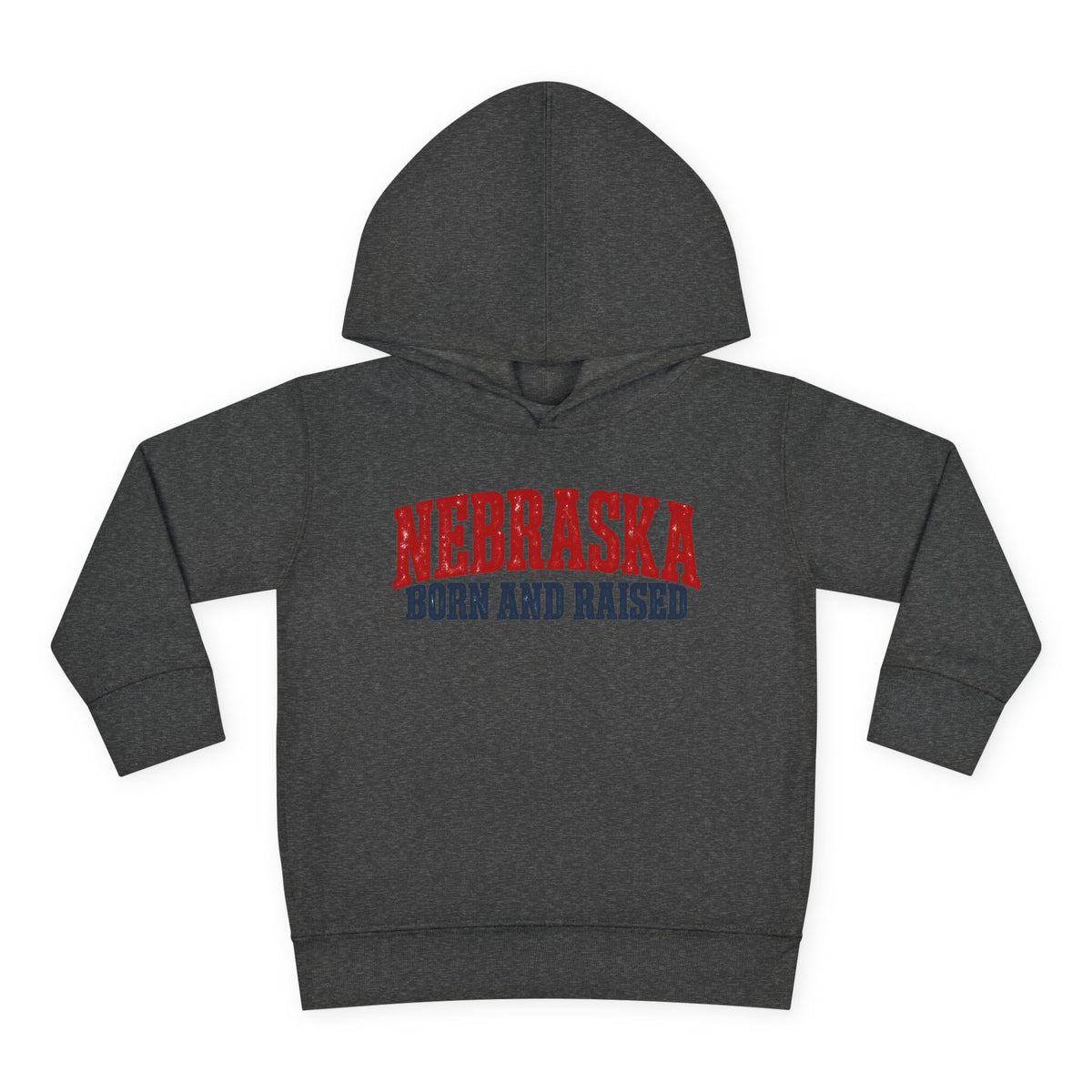 Nebraska Born and Raised Great Plains Heritage Unisex Toddler Pullover Fleece Hoodie