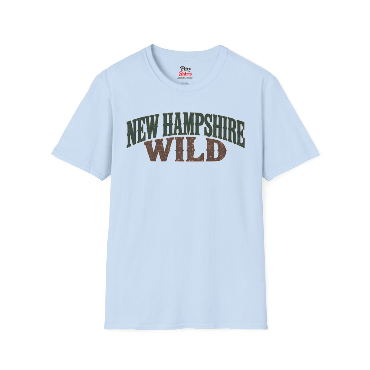 New Hampshire Wild Unisex Softstyle T Shirt State Name Graphic Tee