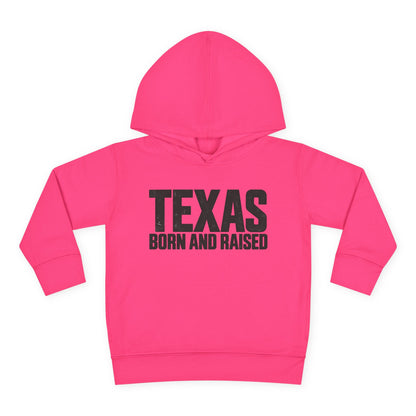 Texas Born and Raised Modern Minimal Unisex Toddler Pullover Fleece Hoodie