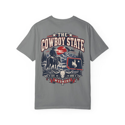 Wyoming The Cowboy State Unisex Comfort Color 1717 Streetwear Graphic Tee