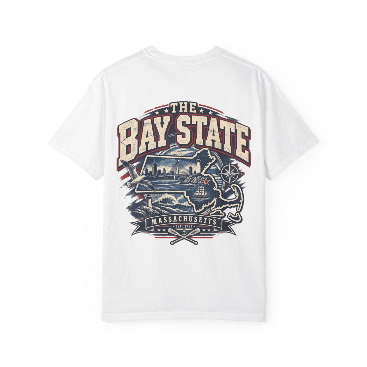 Massachusetts Bay State Streetwear Unisex Comfort Color 1717 Streetwear Graphic Tee