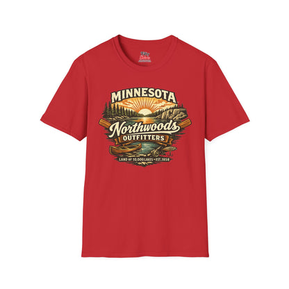 Minnesota Northwoods Outfitters Unisex Softstyle T Shirt State Pride Graphic Tee Collections FS03