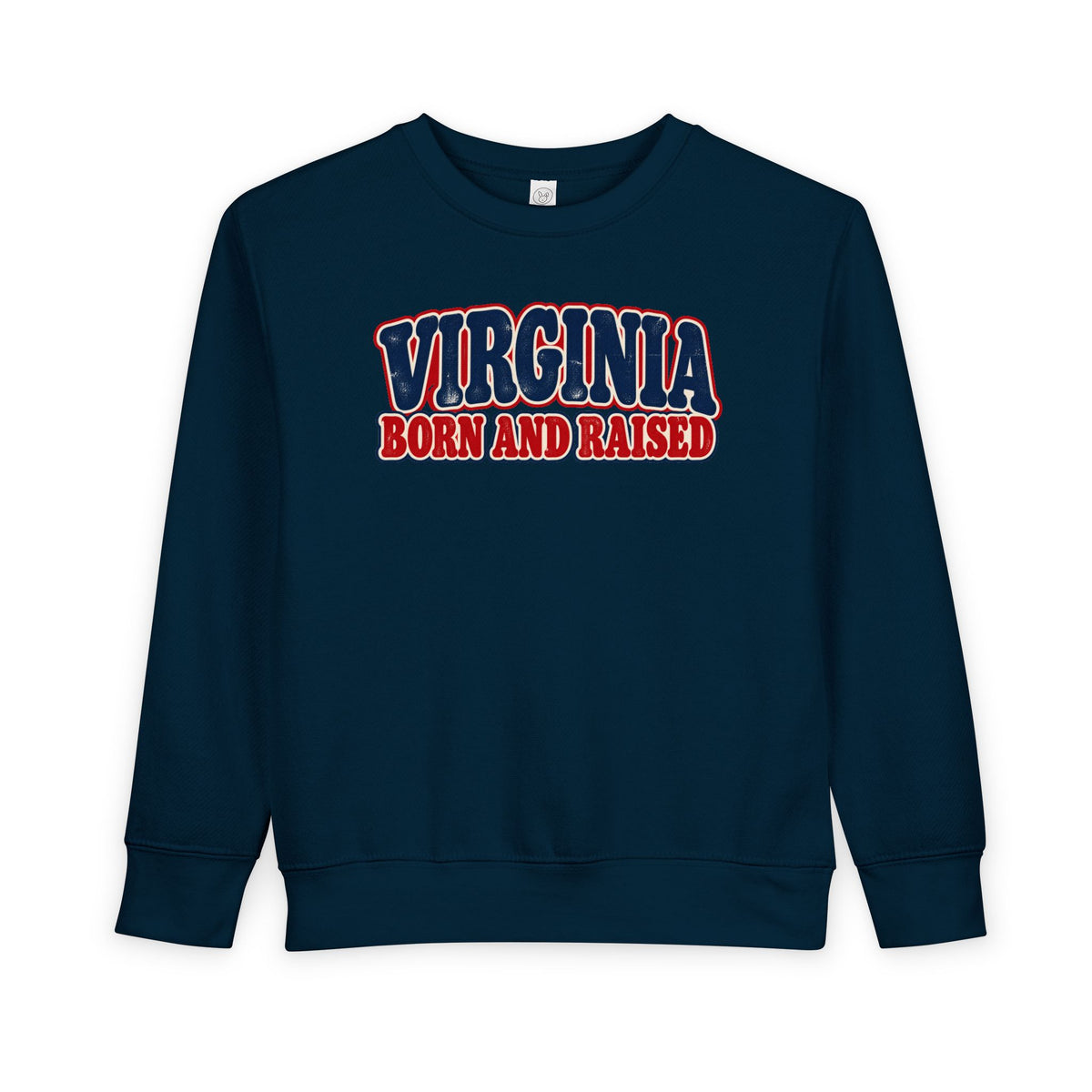 Virginia Born and Raised Retro 1970s Unisex Toddler Sweatshirt
